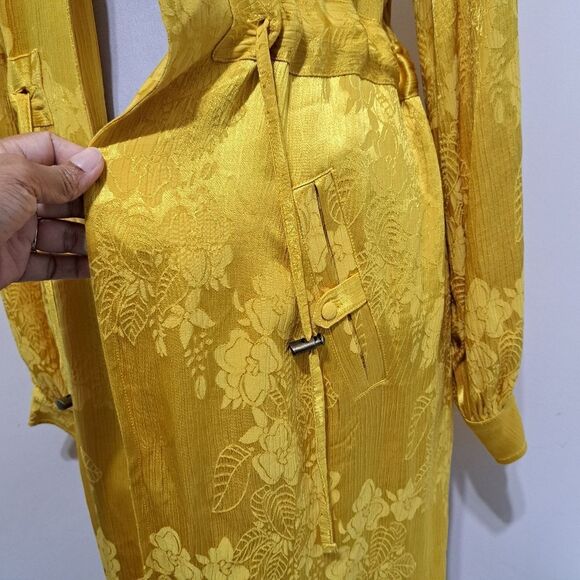 Tularosa Brooke Elegant Floral Boho Lightweight Jacket In Golden Yellow Small - Picture 15 of 17